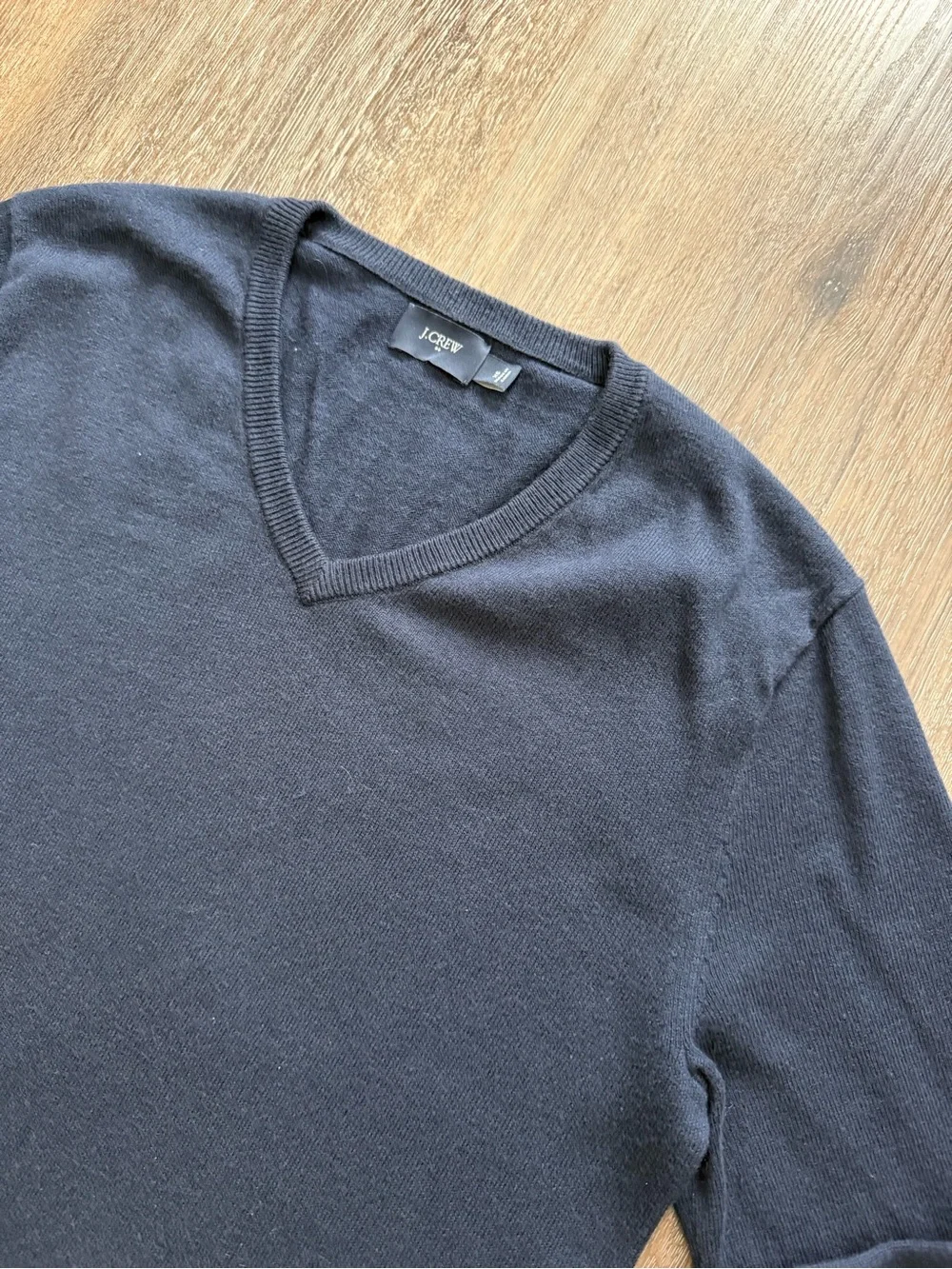 J. Crew Men's Dark Navy V-Neck Pullover Sweater